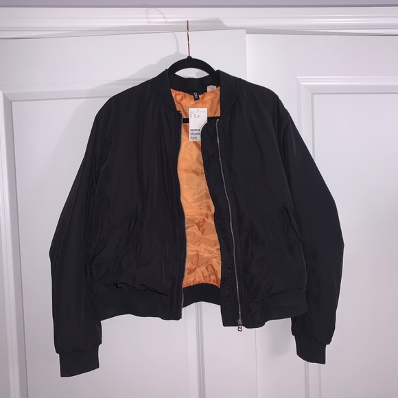 NWT Black H&M Bomber Jacket - Small available. - Picture 5 of 5